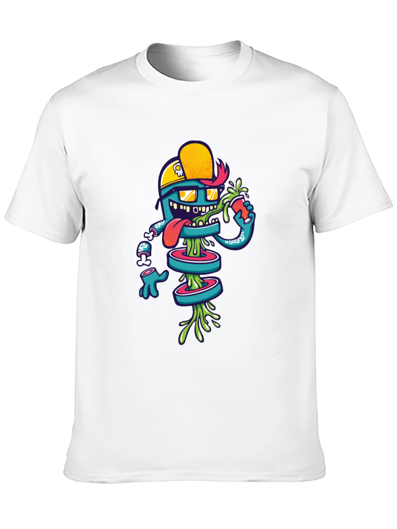 Funky Graphic Tee: Cartoon Character Design