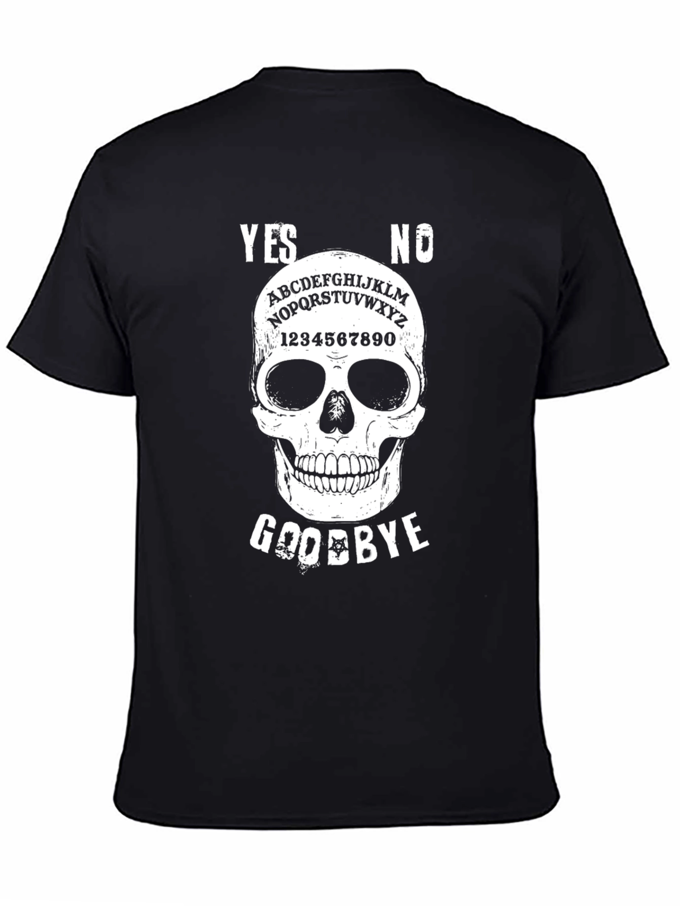 Ouija Skull Graphic Tee - Black