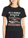 Chiropractor Princesses Graphic Tee - Black Cotton T-Shirt
