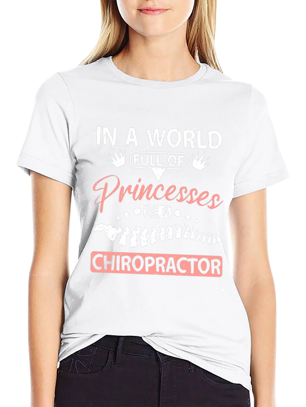 Chiropractor Princesses Graphic Tee - Black Cotton T-Shirt