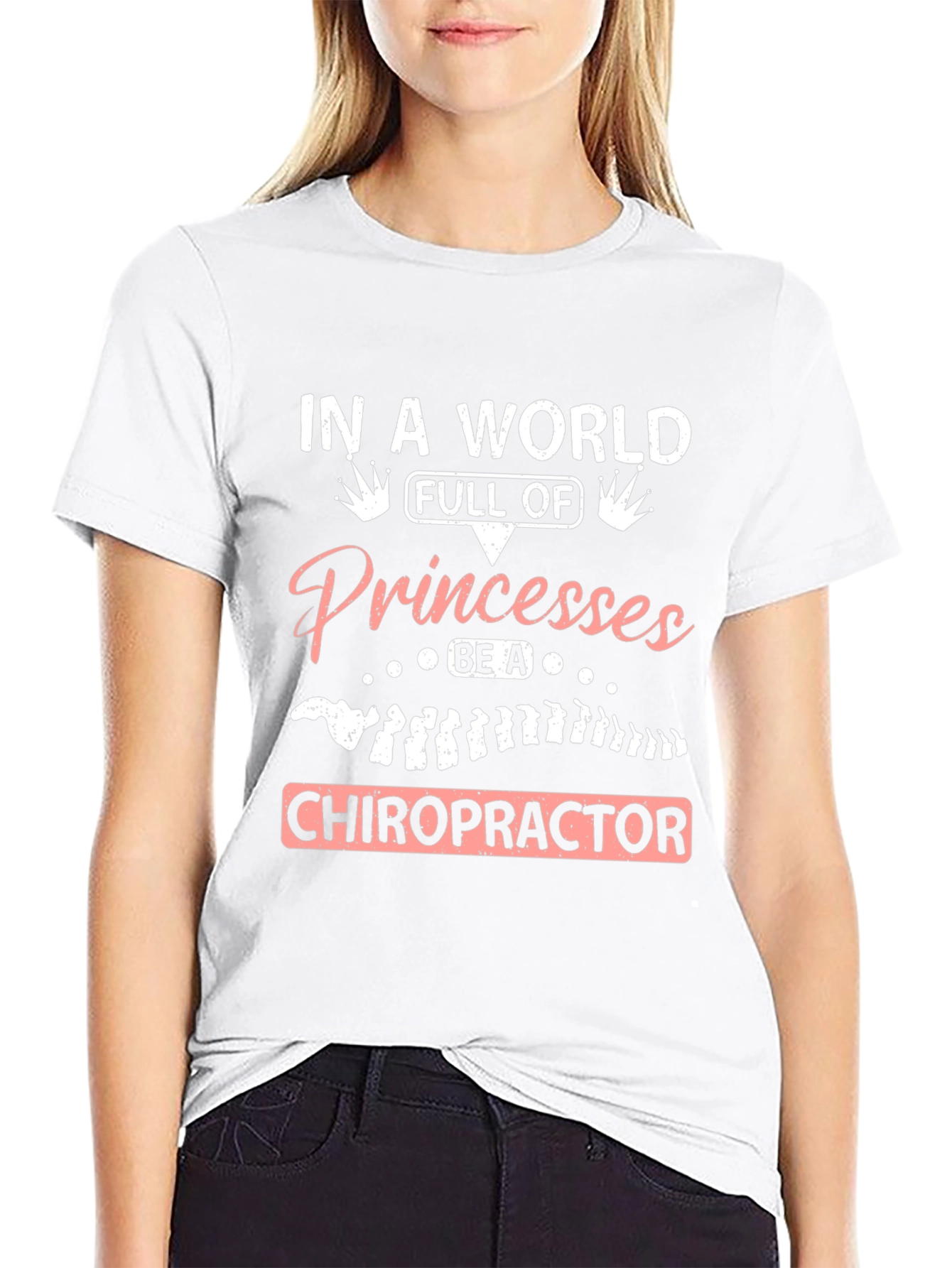 Chiropractor Princesses Graphic Tee - Black Cotton T-Shirt