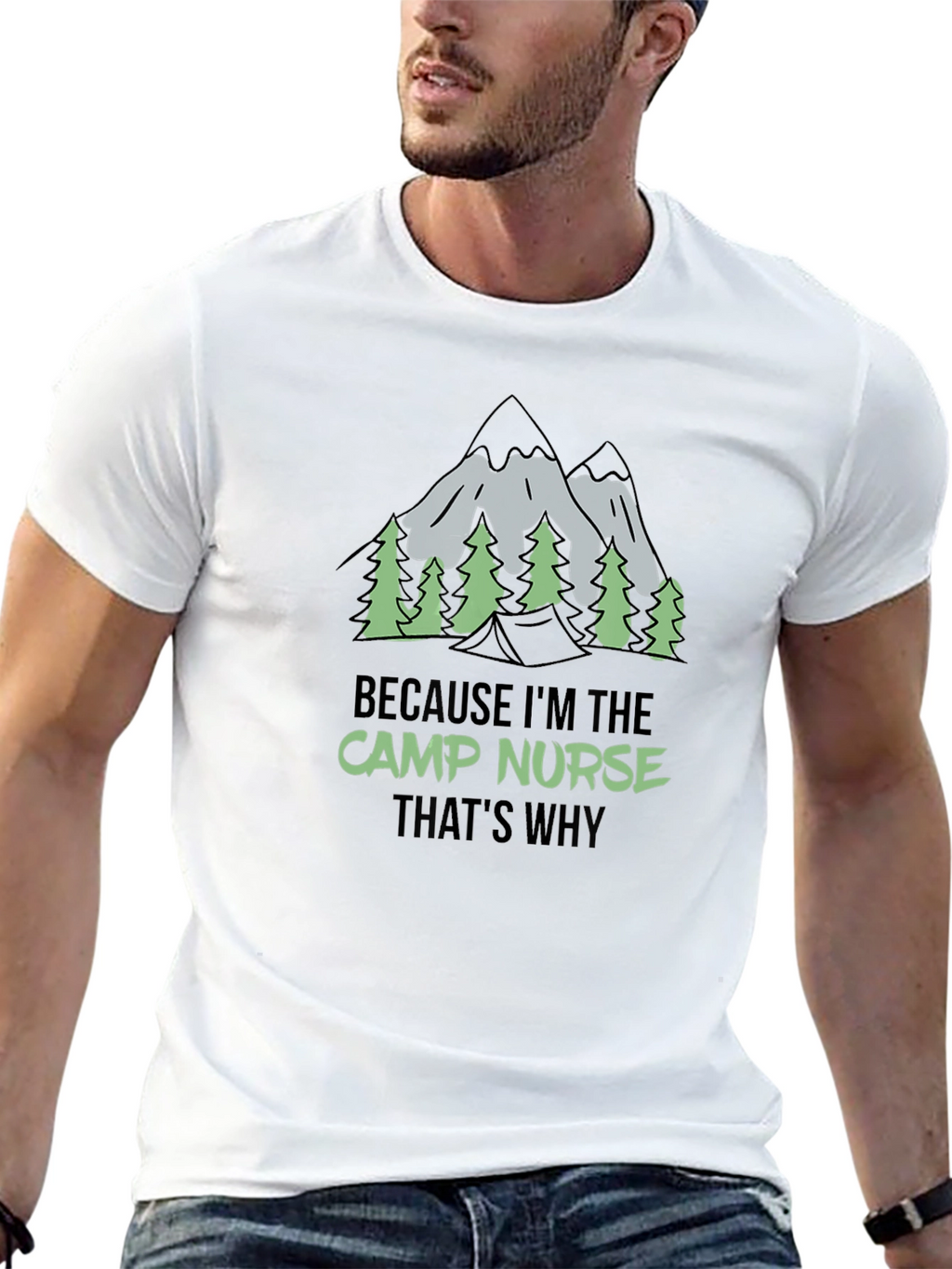 Camp Nurse Graphic Tee - Outdoor Adventure Shirt