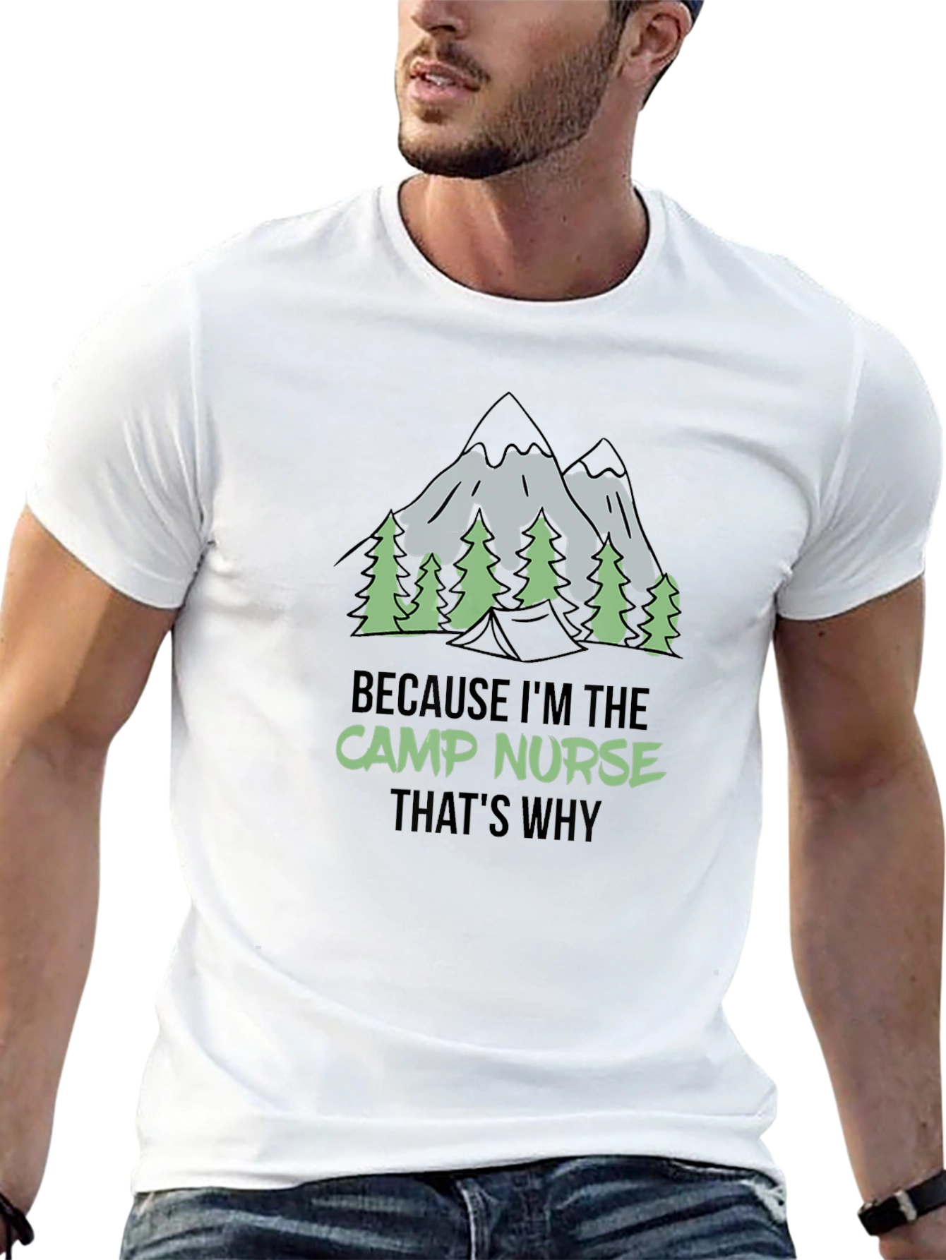 Camp Nurse Graphic Tee - Outdoor Adventure Shirt