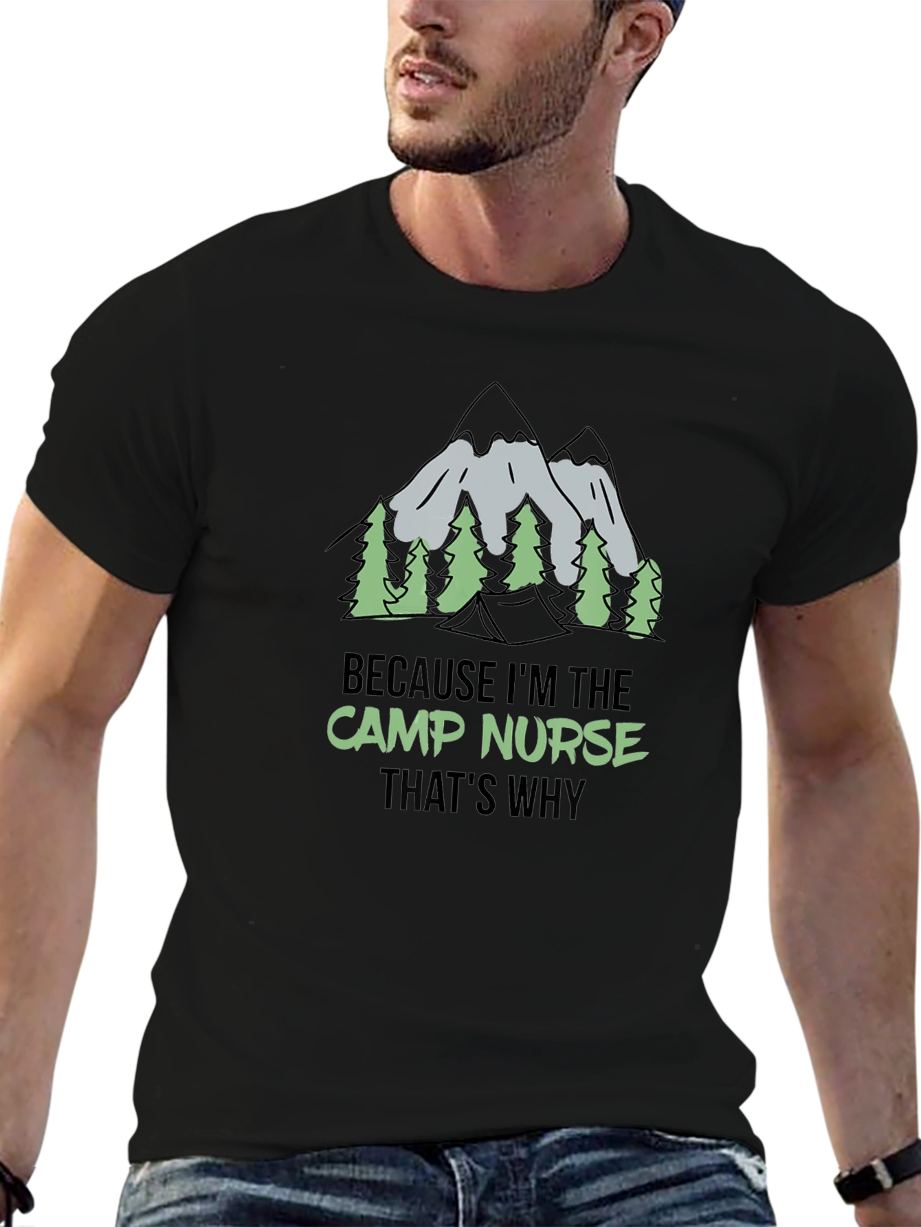 Camp Nurse Graphic Tee - Outdoor Adventure Shirt