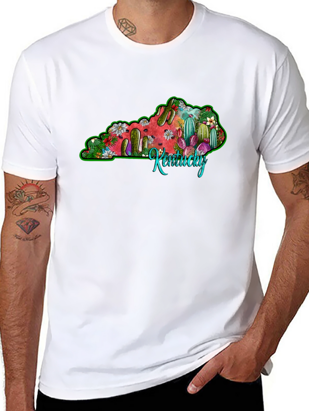 Kentucky Cactus T-Shirt - Unisex Black Tee