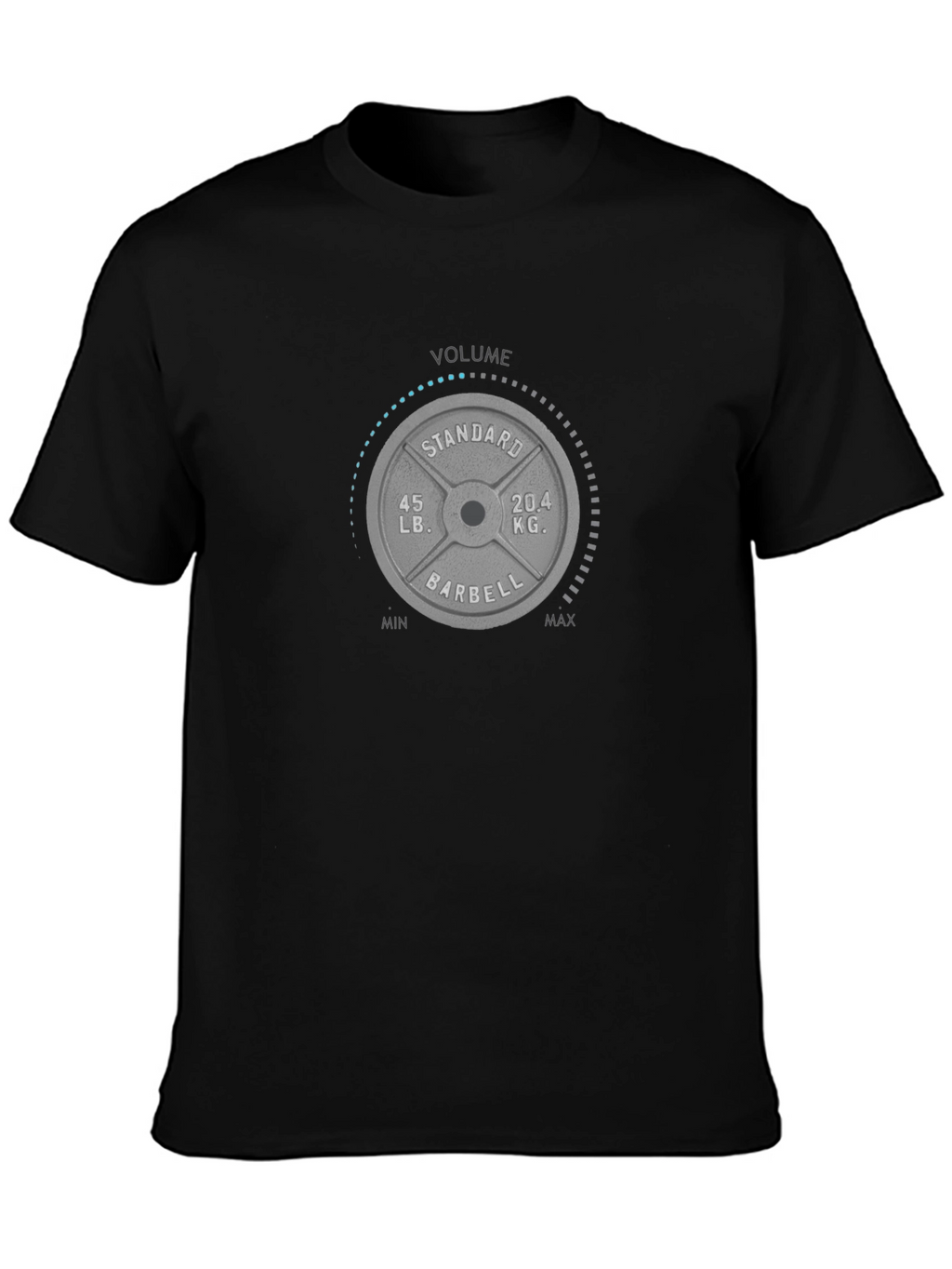 Weightlifting Volume T-Shirt - Barbell Dial Design
