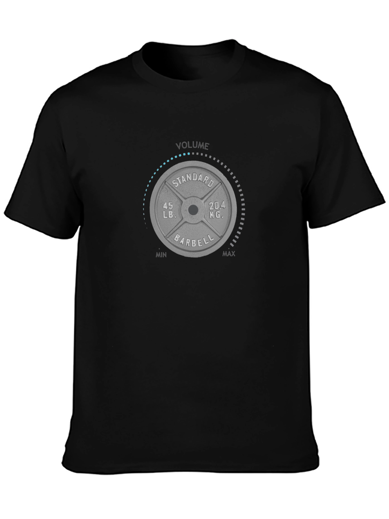 Weightlifting Volume T-Shirt - Barbell Dial Design