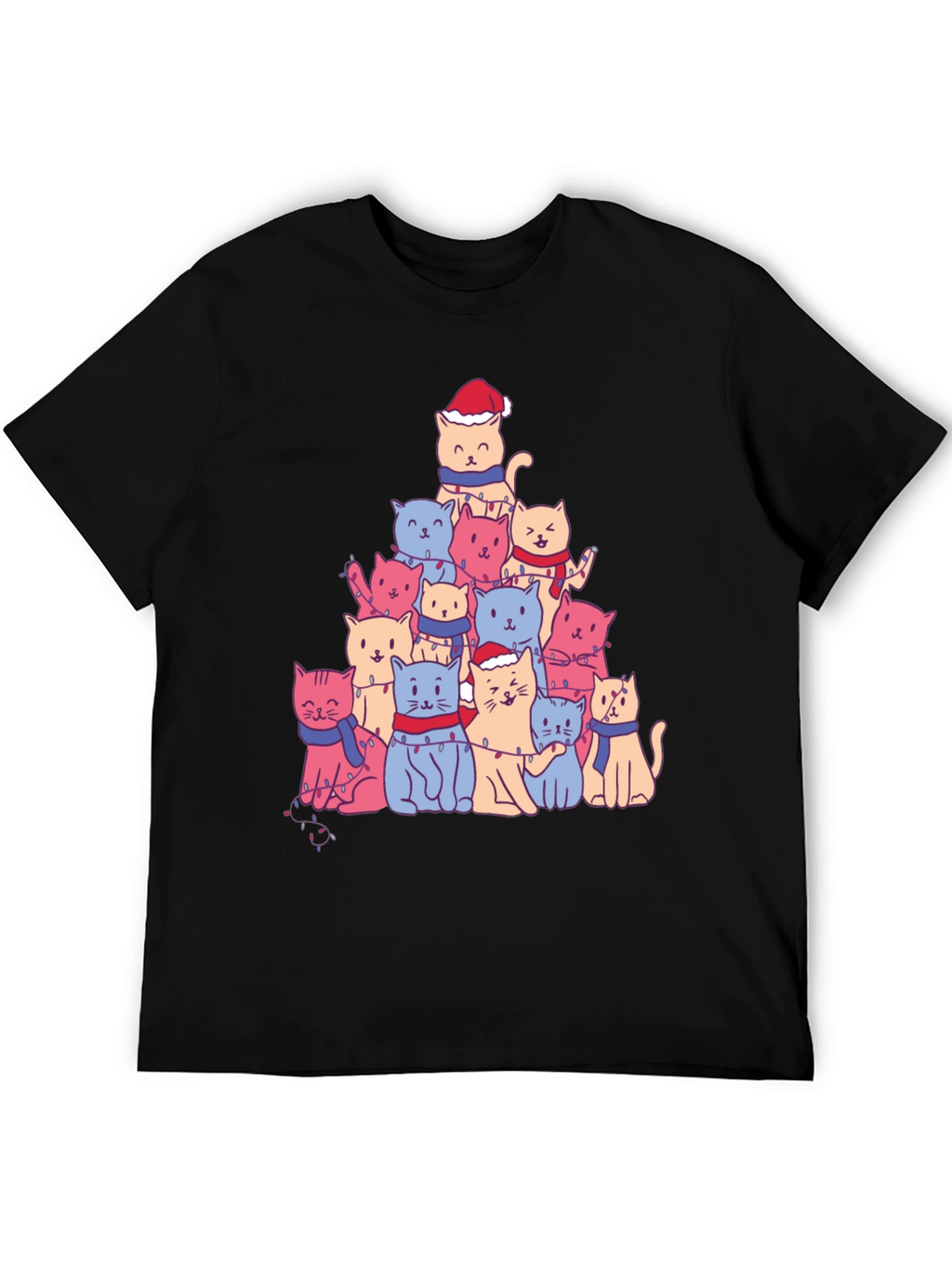 Festive Cat Christmas Tree T-Shirt