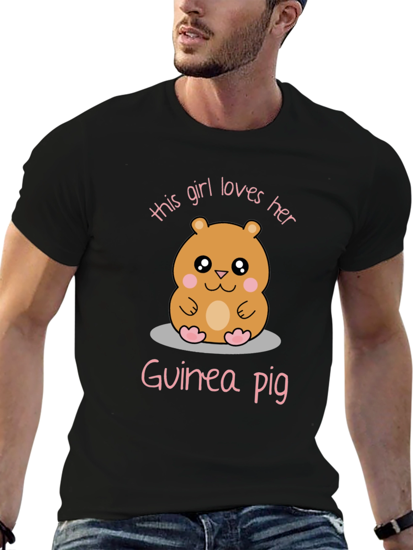 Girl Loves Her Guinea Pig Graphic Tee