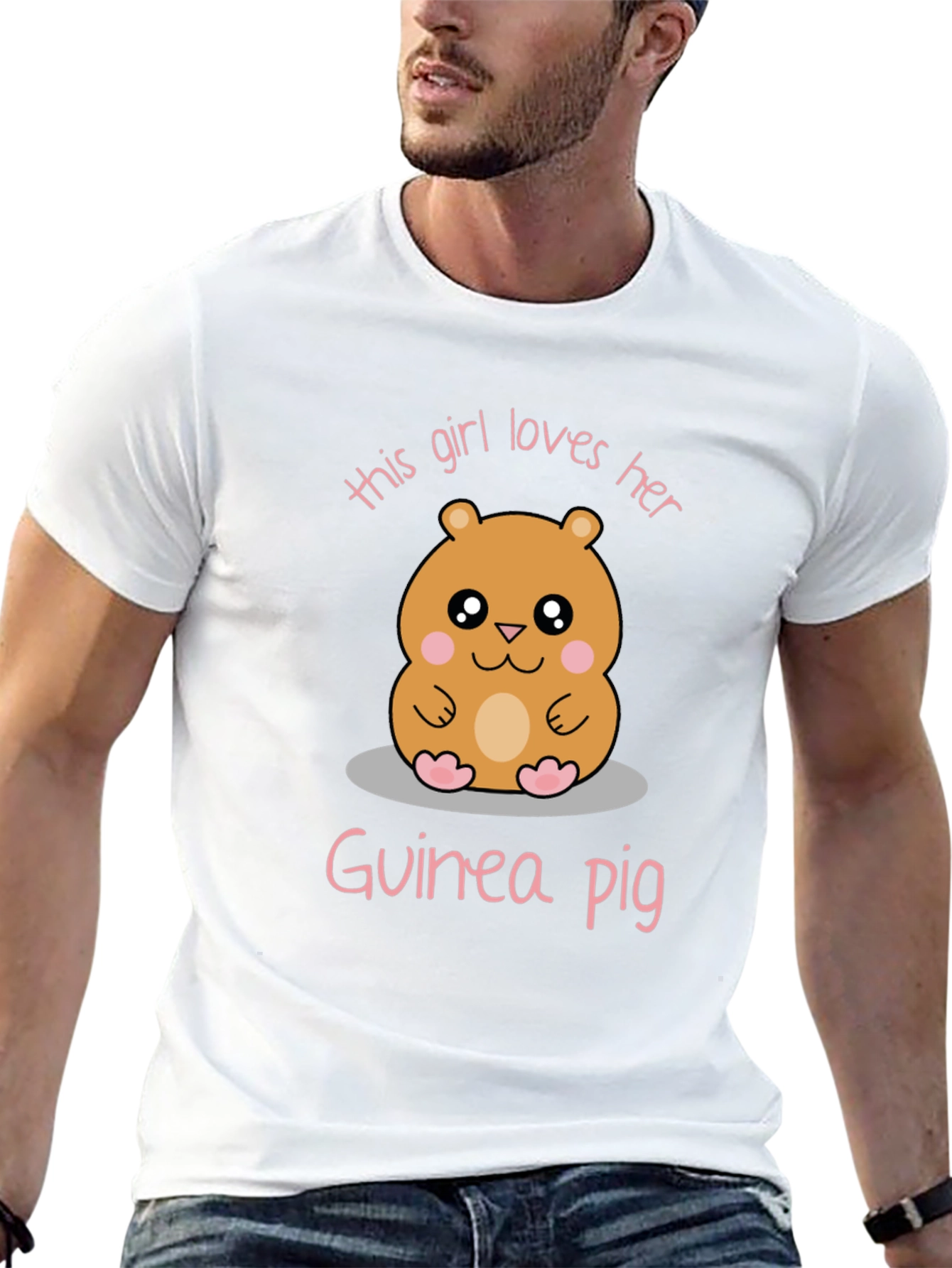 Girl Loves Her Guinea Pig Graphic Tee
