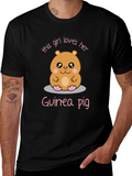 Girl Loves Her Guinea Pig Graphic Tee