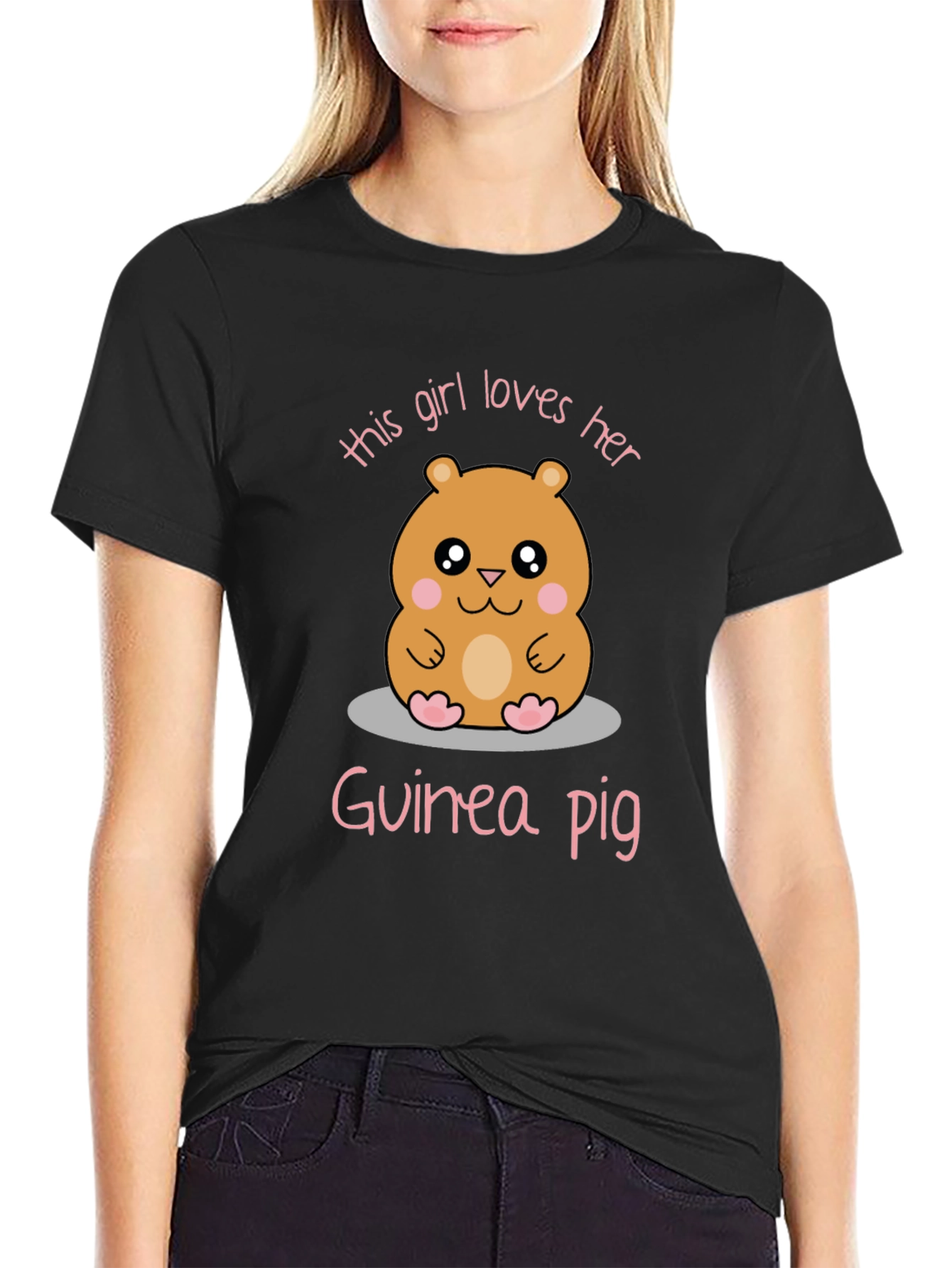 Girl Loves Her Guinea Pig Graphic Tee
