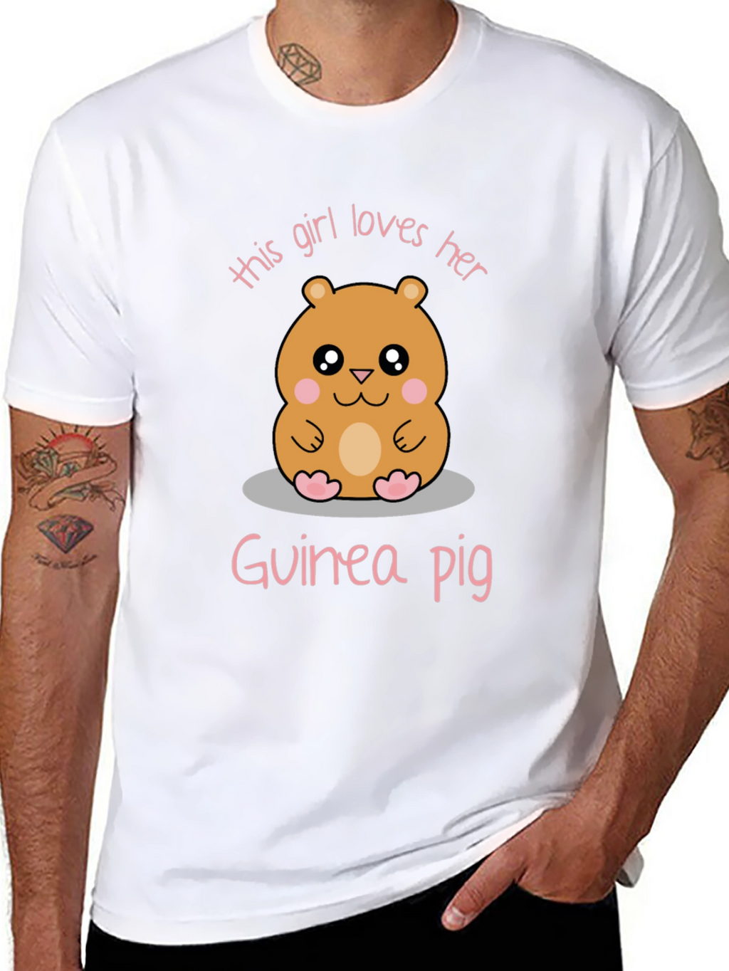 Girl Loves Her Guinea Pig Graphic Tee