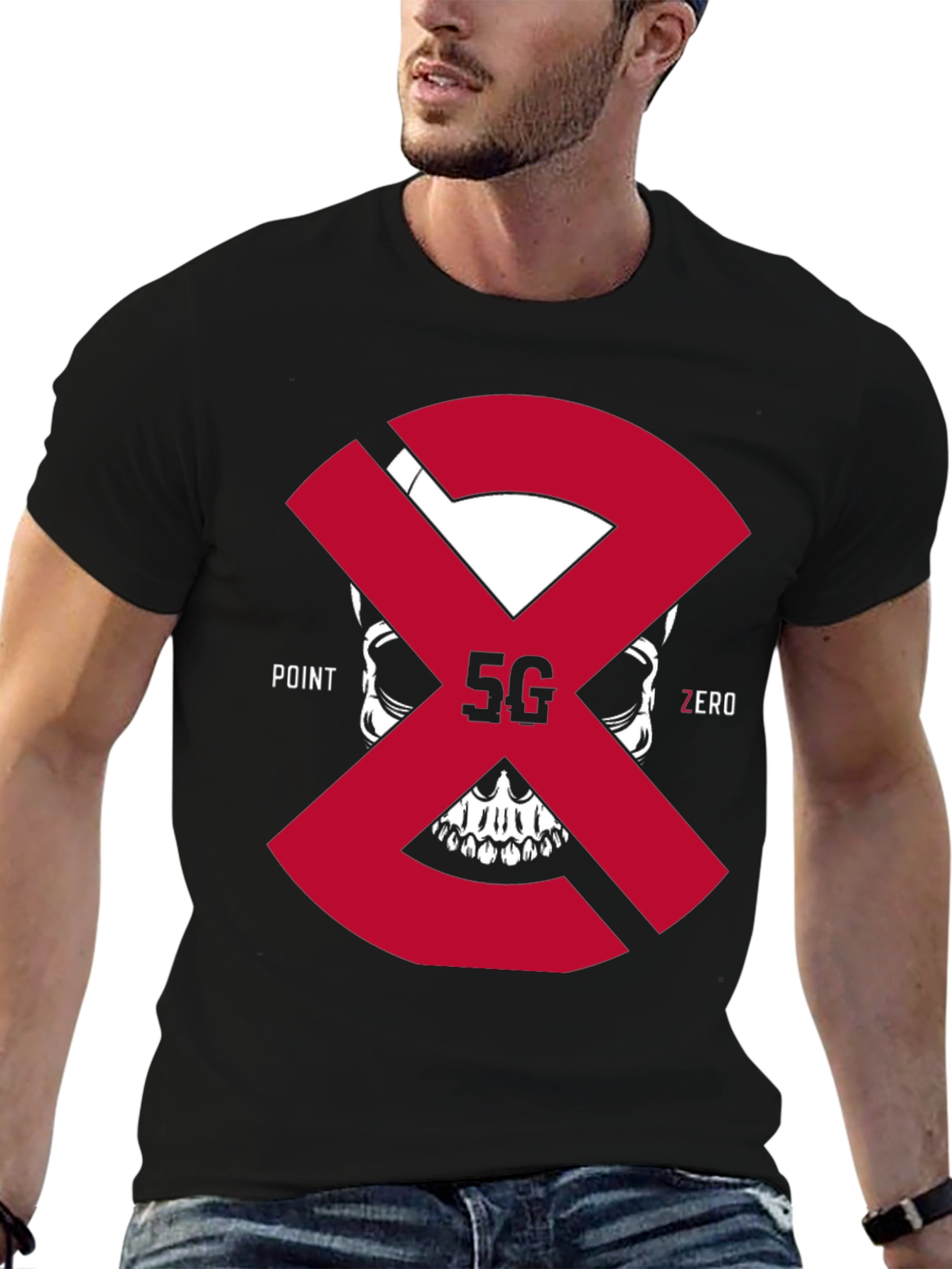 5G Point Zero Skull T-Shirt - Bold Graphic Tee