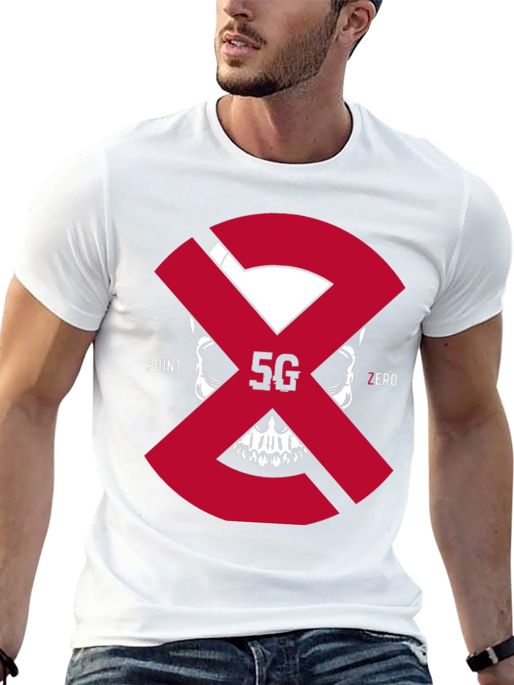 5G Point Zero Skull T-Shirt - Bold Graphic Tee