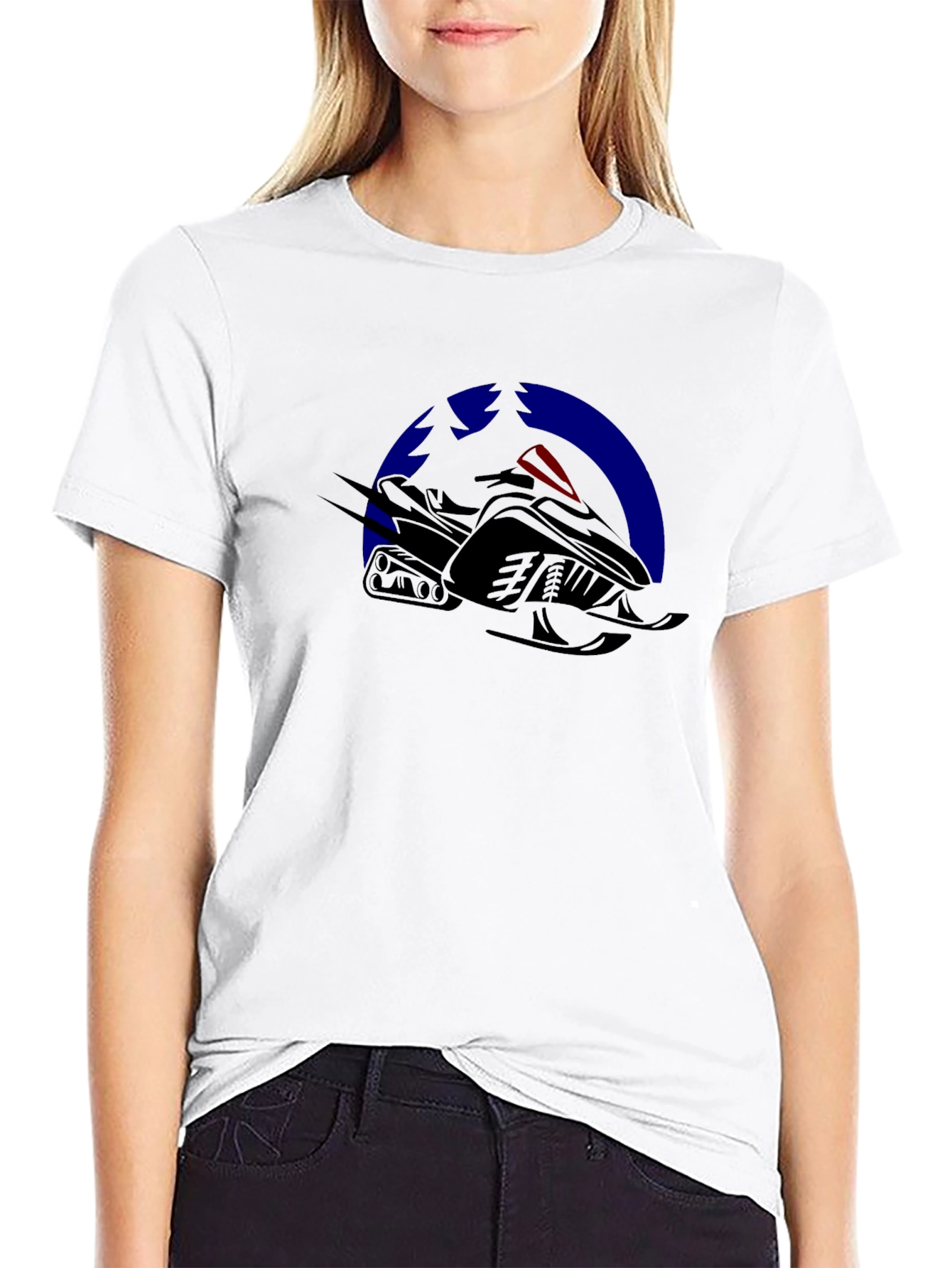 Snowmobile Graphic Tee - Black