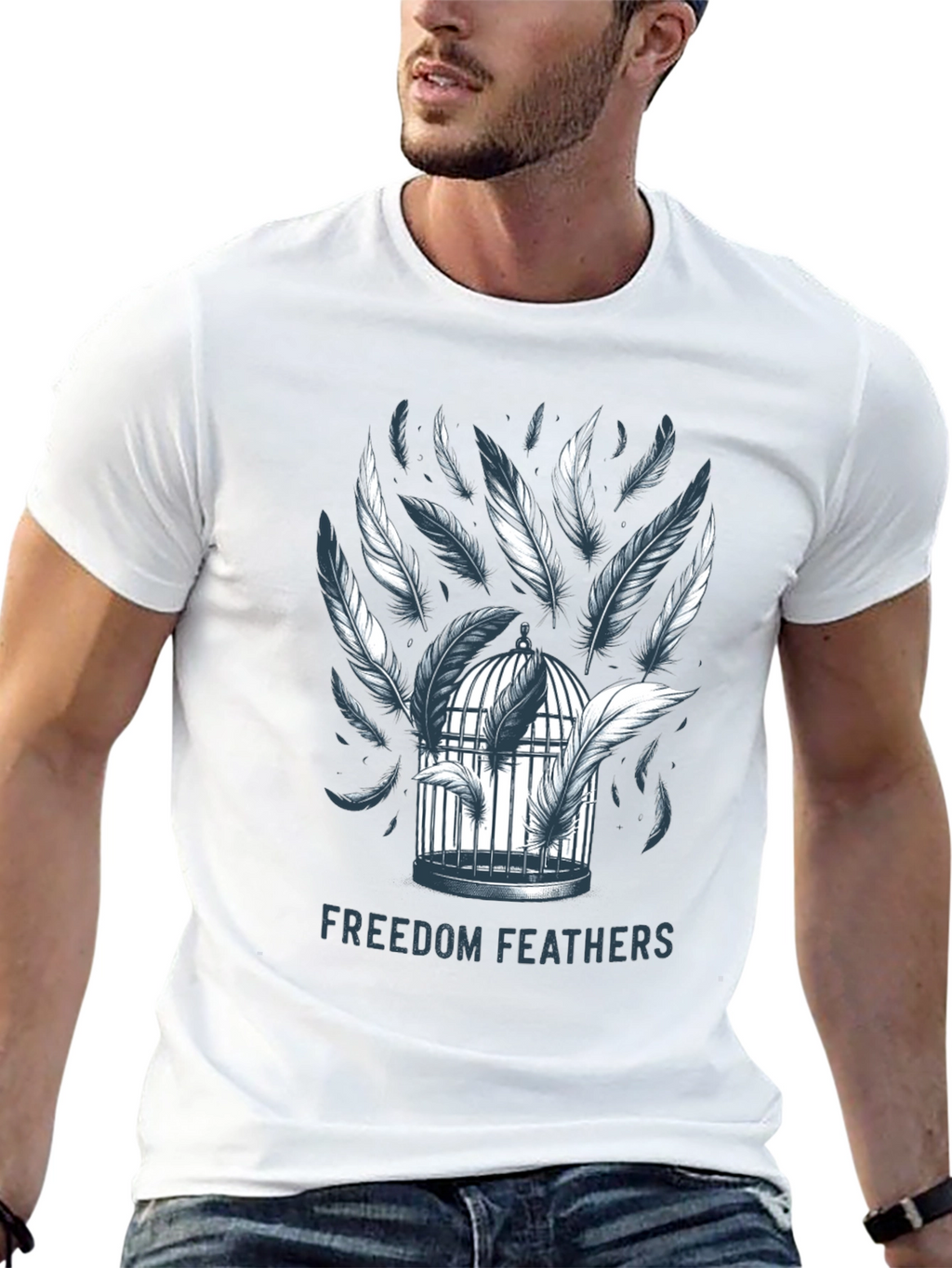Freedom Feathers Graphic T-Shirt