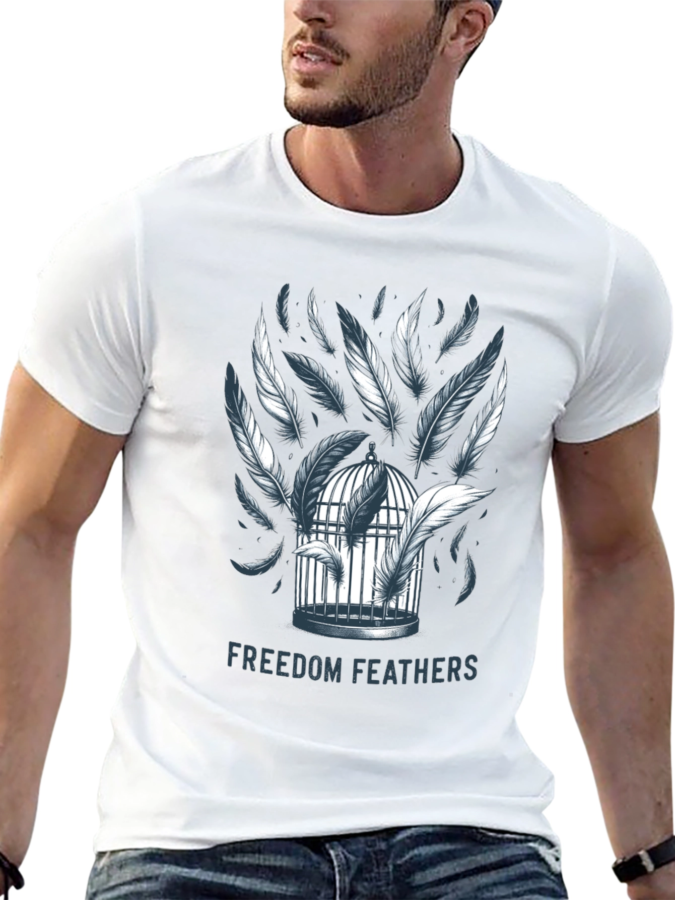 Freedom Feathers Graphic T-Shirt