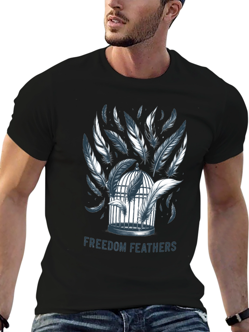 Freedom Feathers Graphic T-Shirt