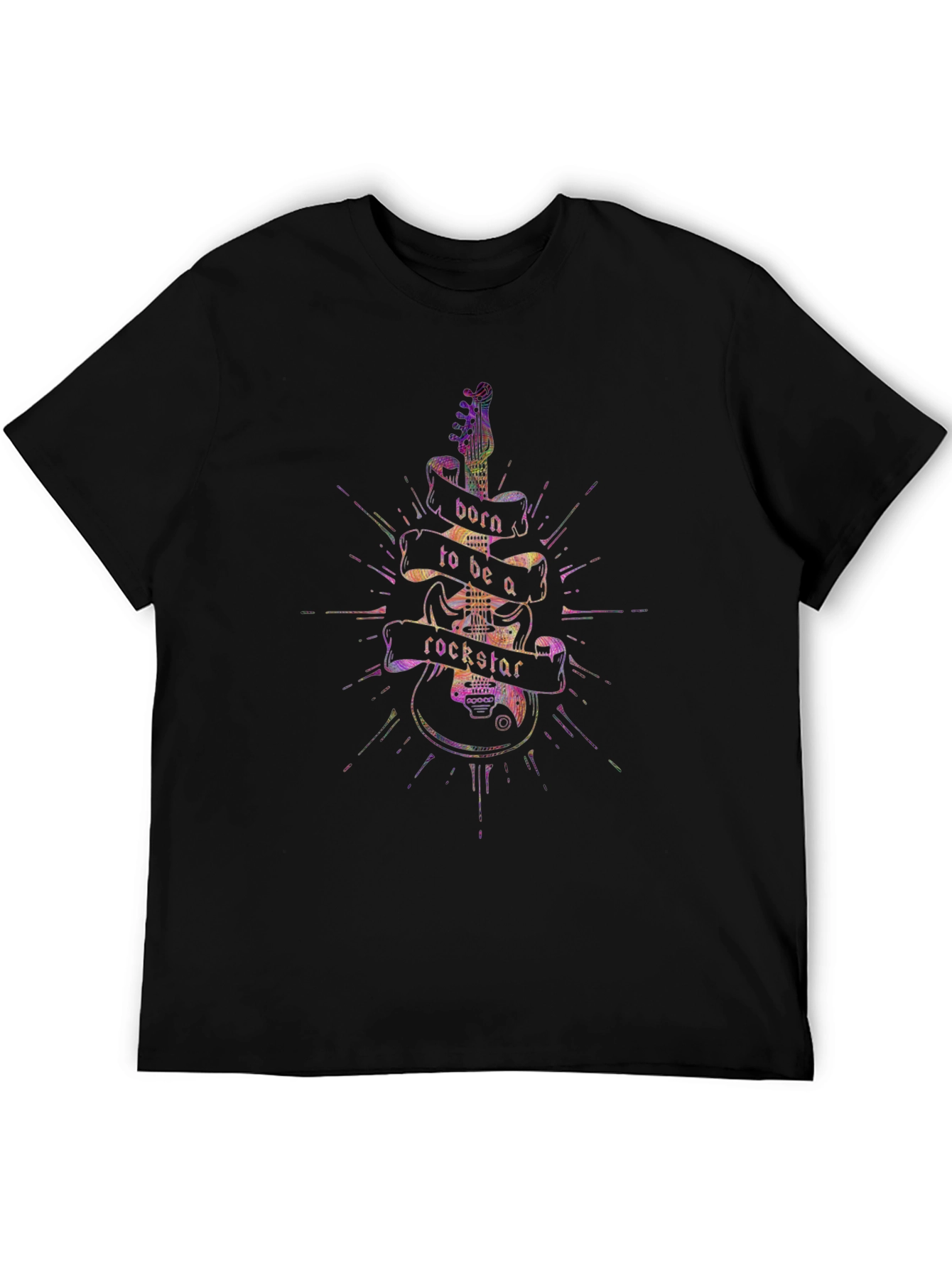 Born to Be a Rockstar Graphic Tee - Black T-Shirt