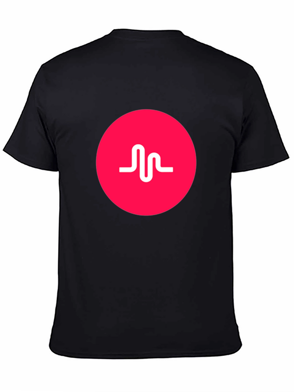 Black T-Shirt with Pink Musical.ly Logo