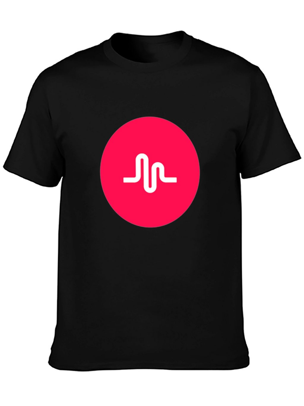Black T-Shirt with Pink Musical.ly Logo