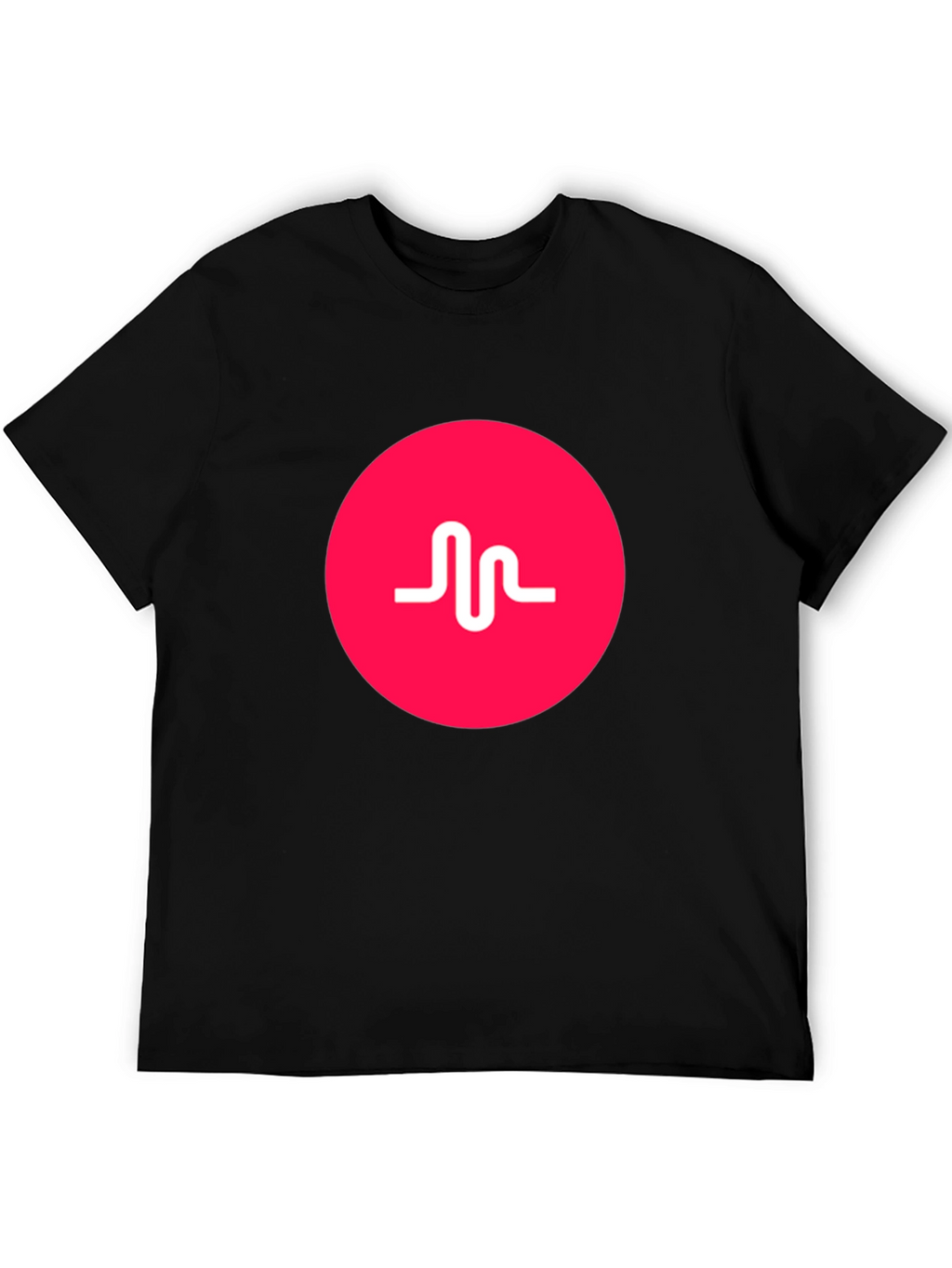 Black T-Shirt with Pink Musical.ly Logo