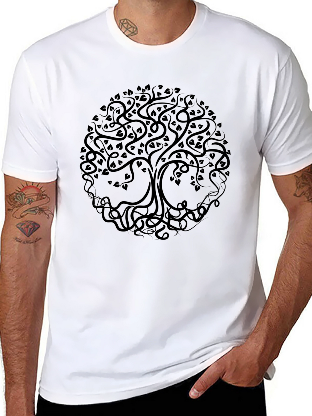 Black Tree of Life Graphic T-Shirt