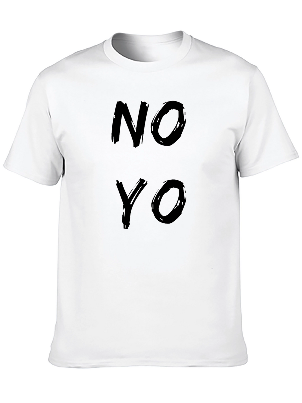 NO YO Graphic Tee - Black Cotton Casual Shirt