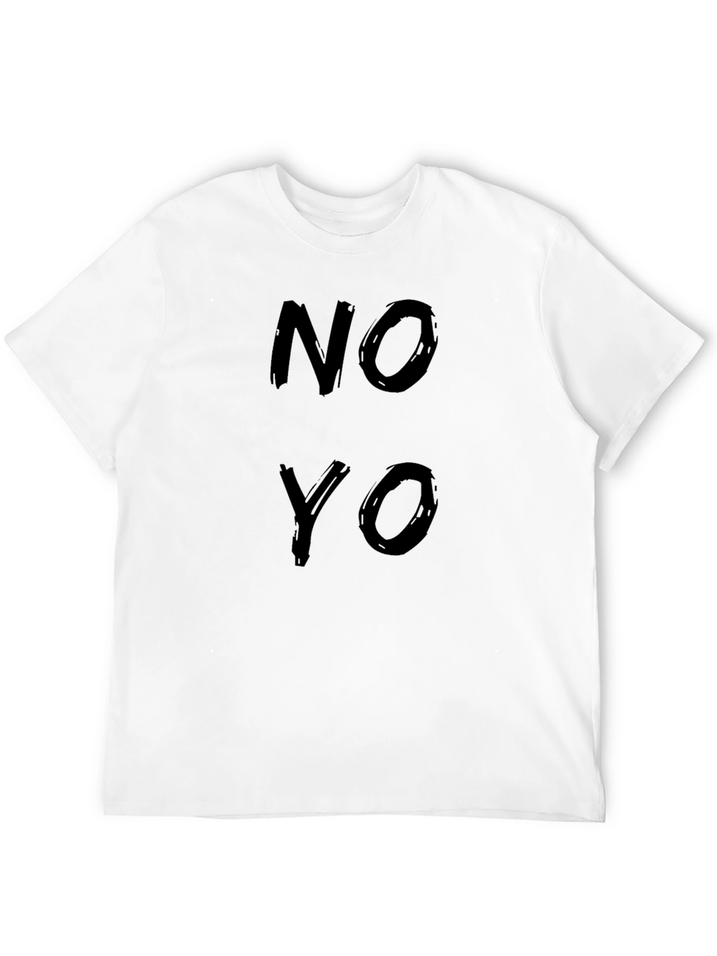 NO YO Graphic Tee - Black Cotton Casual Shirt