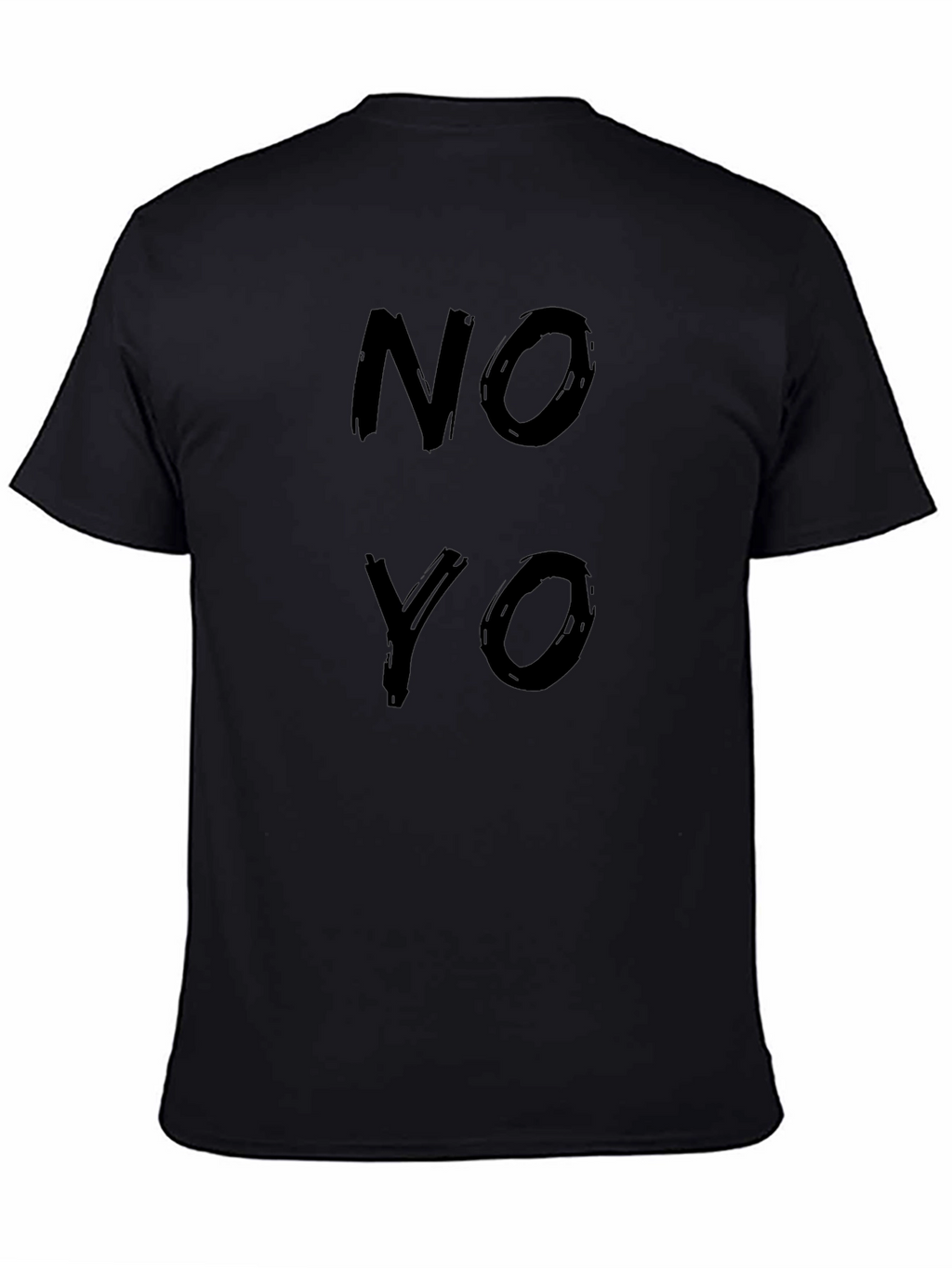 NO YO Graphic Tee - Black Cotton Casual Shirt