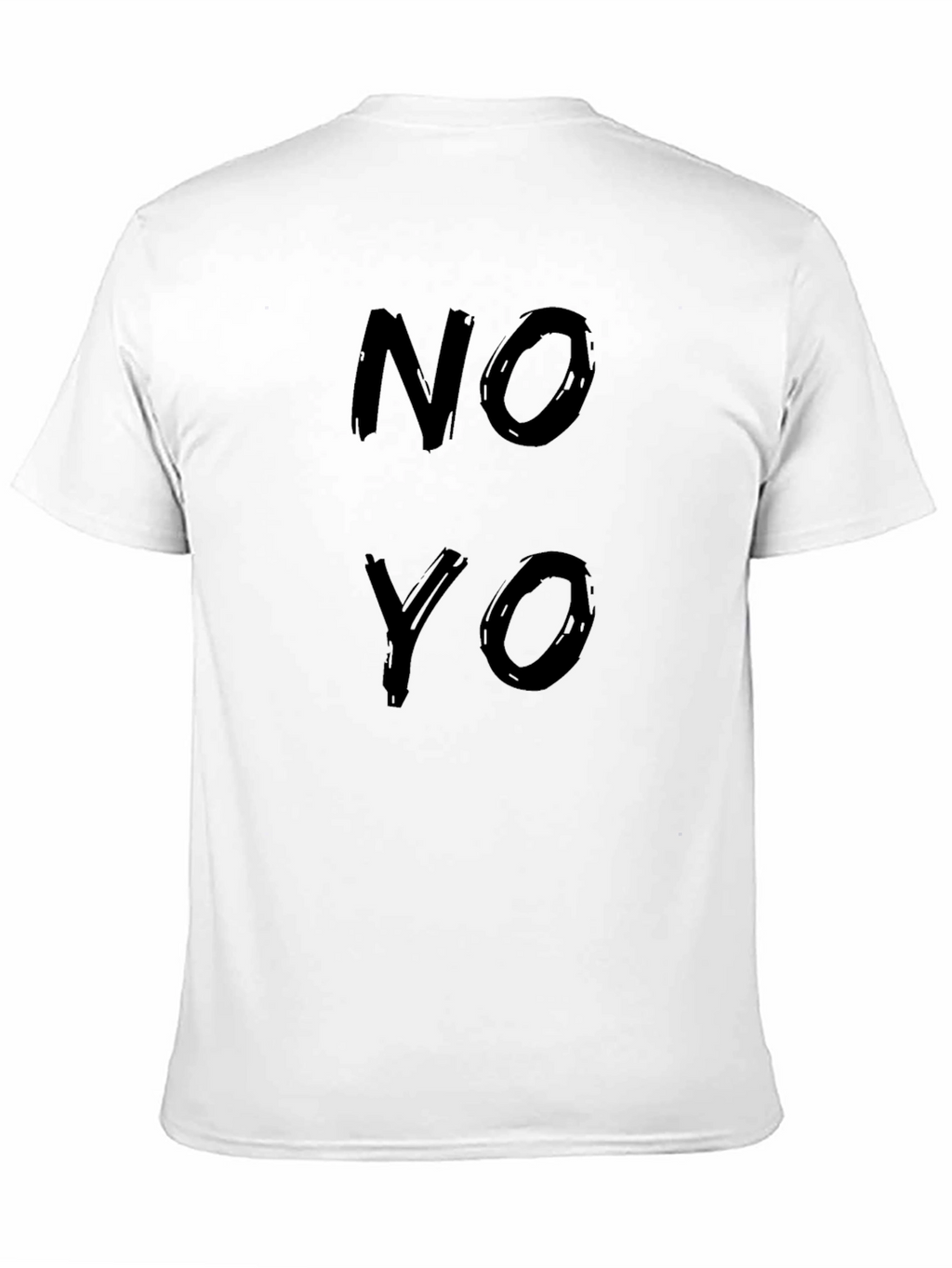 NO YO Graphic Tee - Black Cotton Casual Shirt