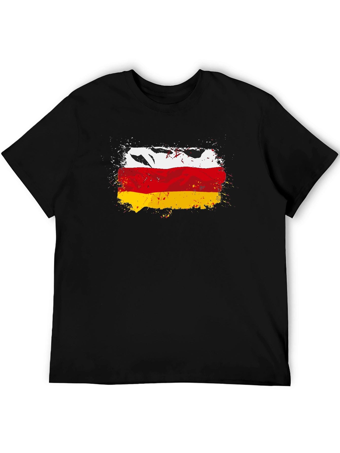 Distressed Germany Flag T-Shirt - Black Crew Neck