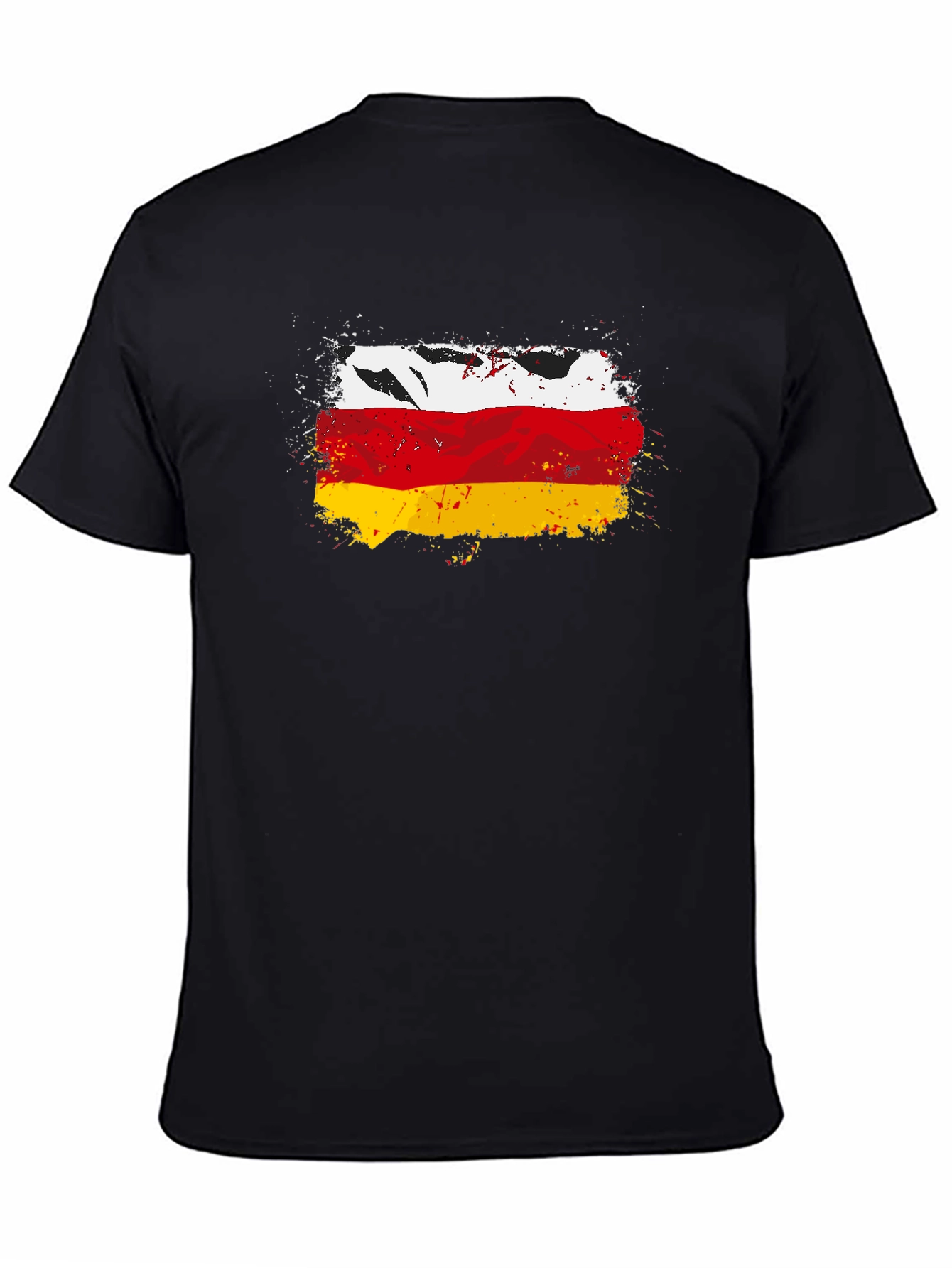 Distressed Germany Flag T-Shirt - Black Crew Neck