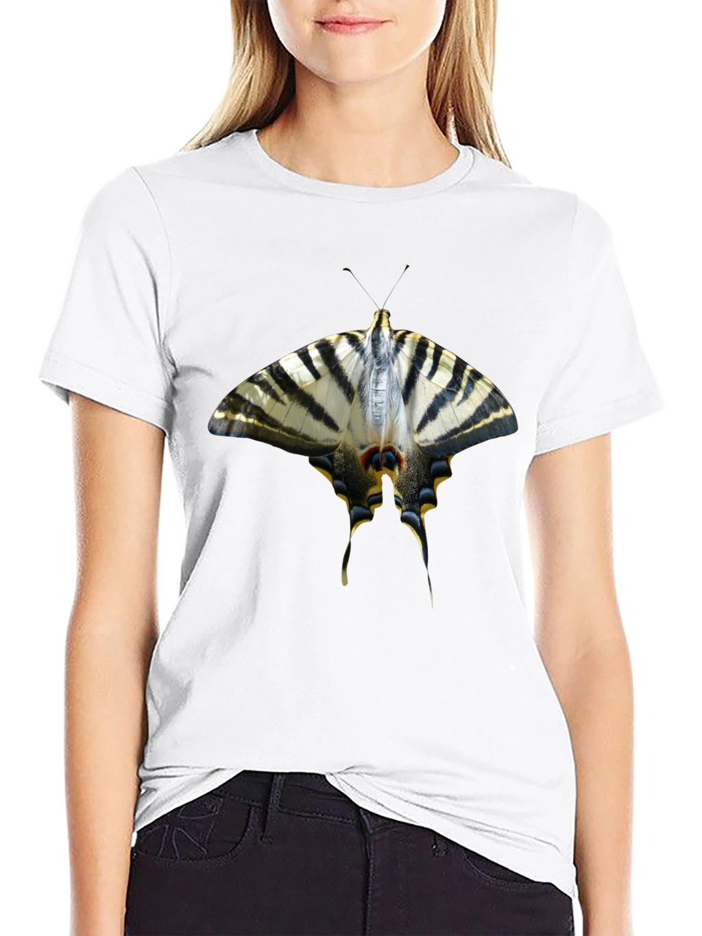 Butterfly Graphic Black T-Shirt