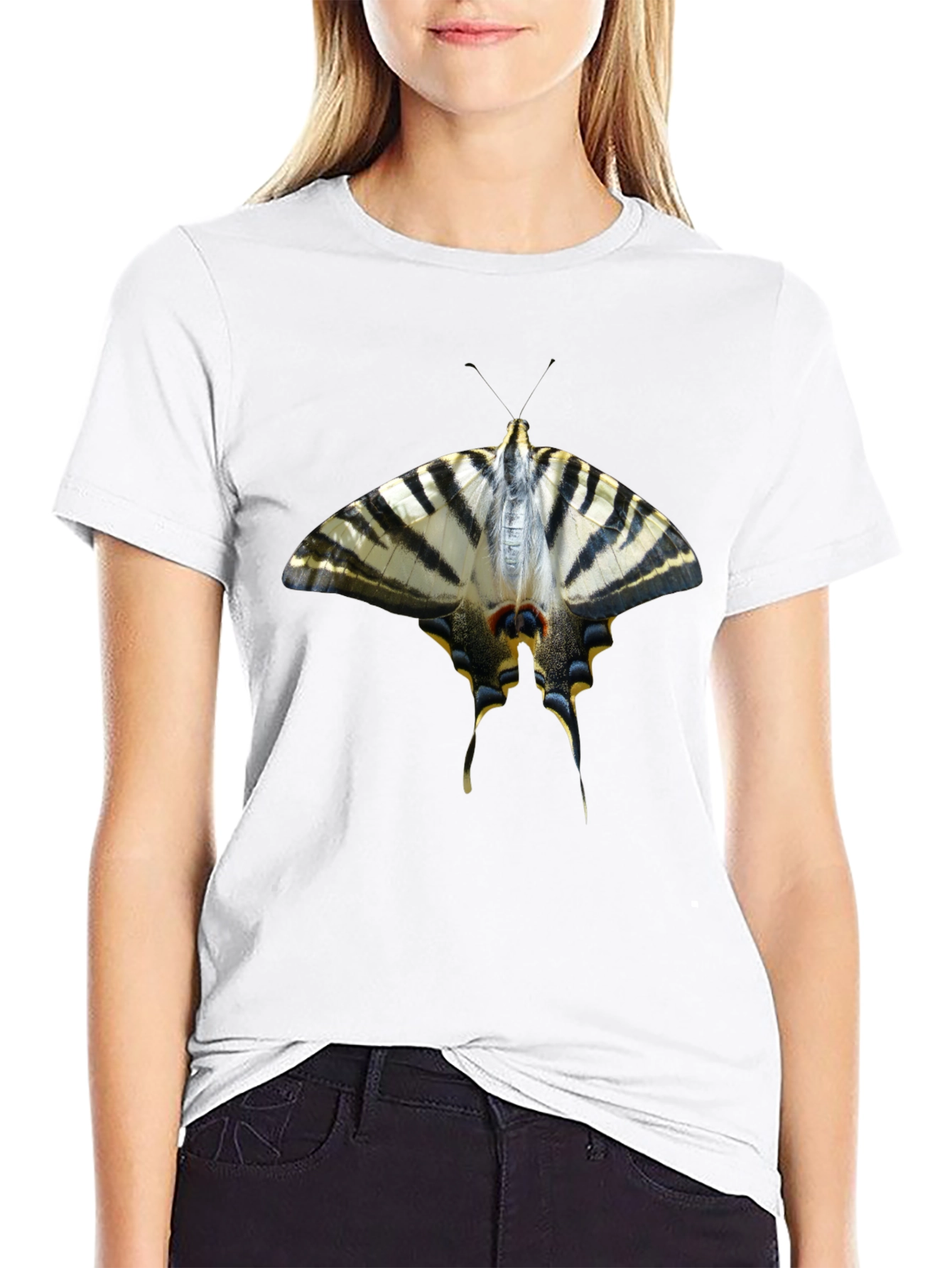 Butterfly Graphic Black T-Shirt