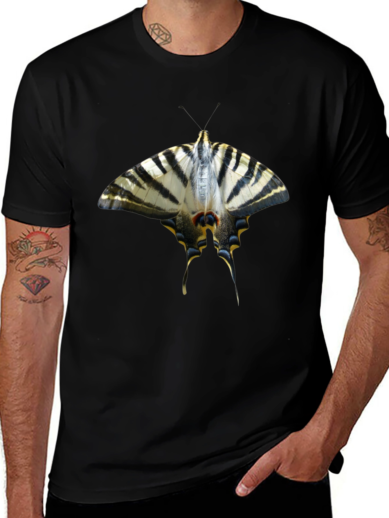 Butterfly Graphic Black T-Shirt