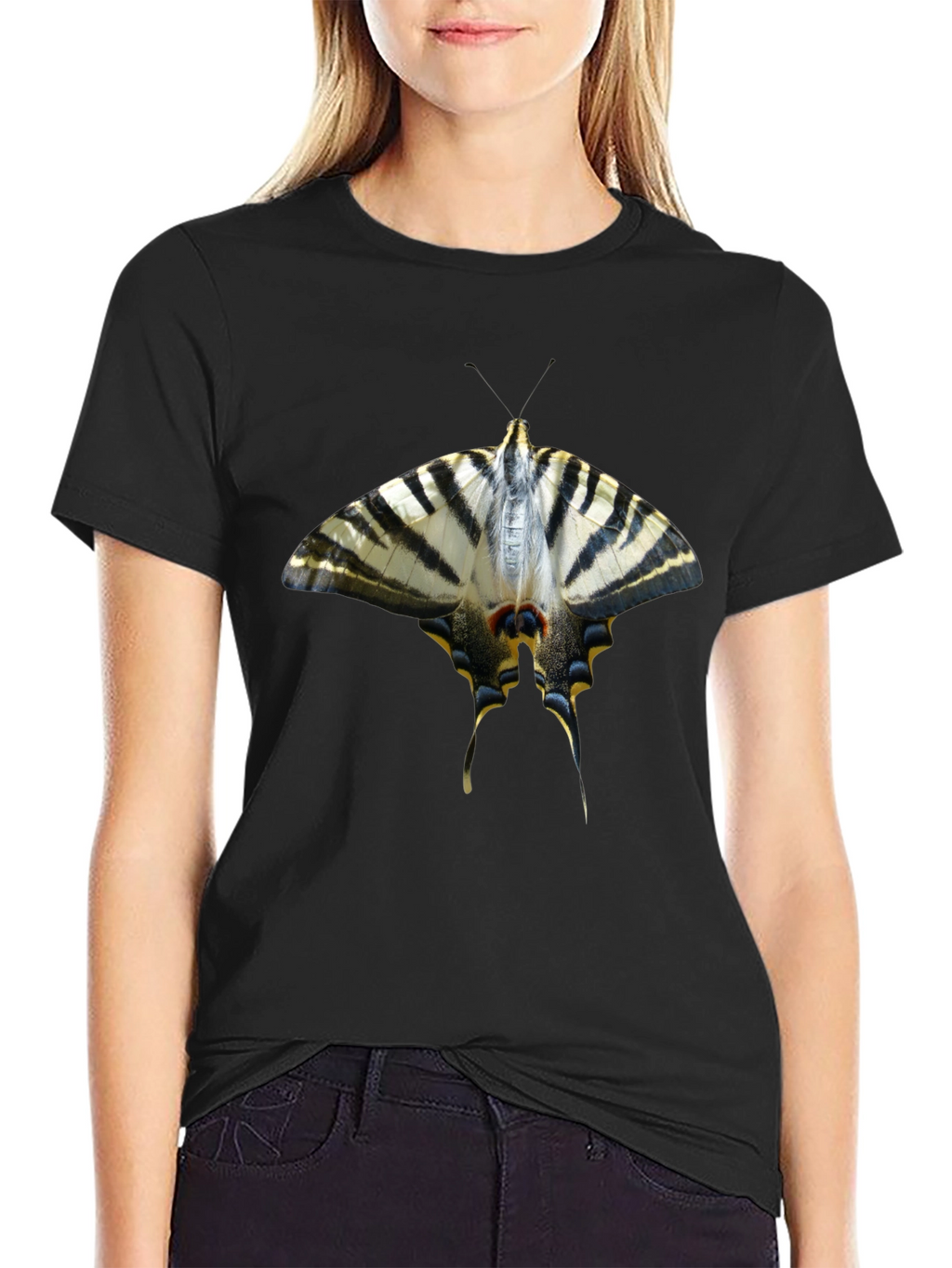 Butterfly Graphic Black T-Shirt