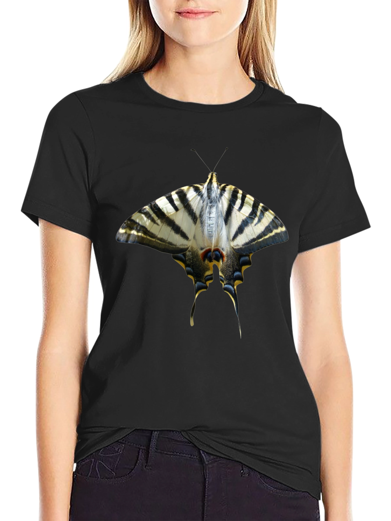 Butterfly Graphic Black T-Shirt
