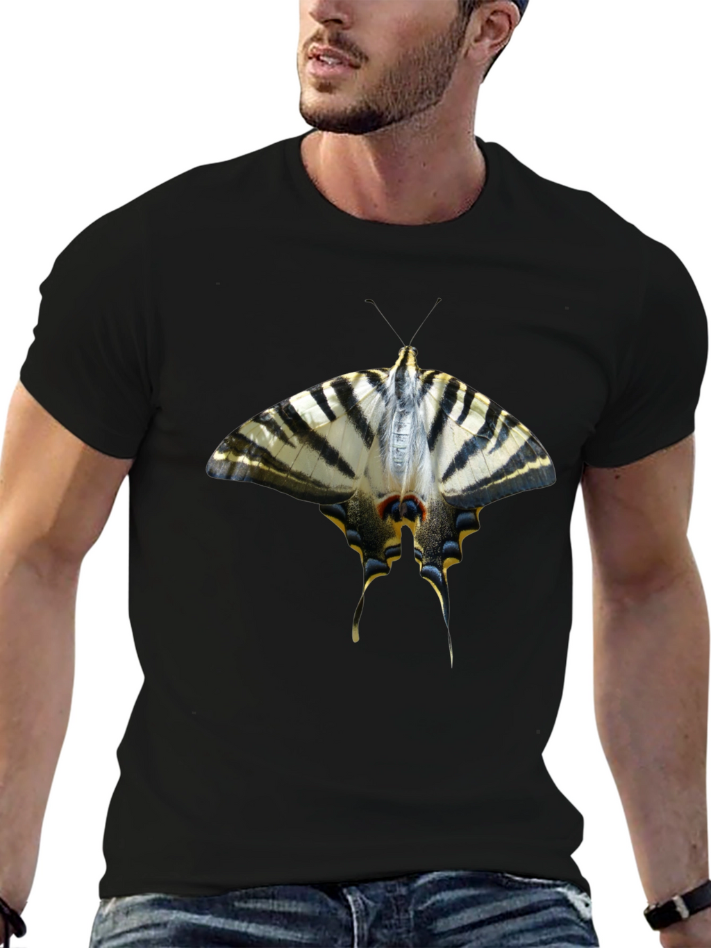 Butterfly Graphic Black T-Shirt
