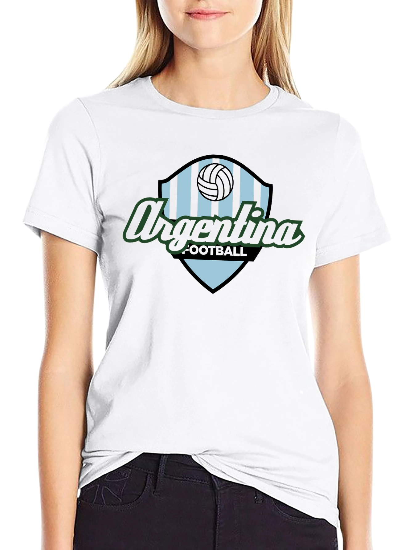 Argentina Football Black T-Shirt