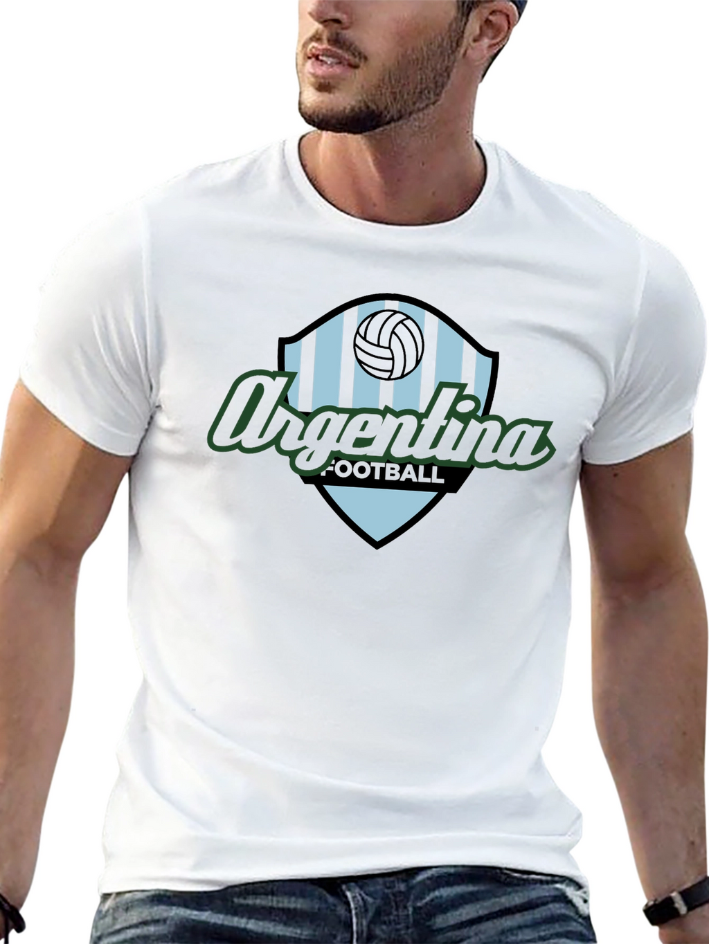 Argentina Football Black T-Shirt
