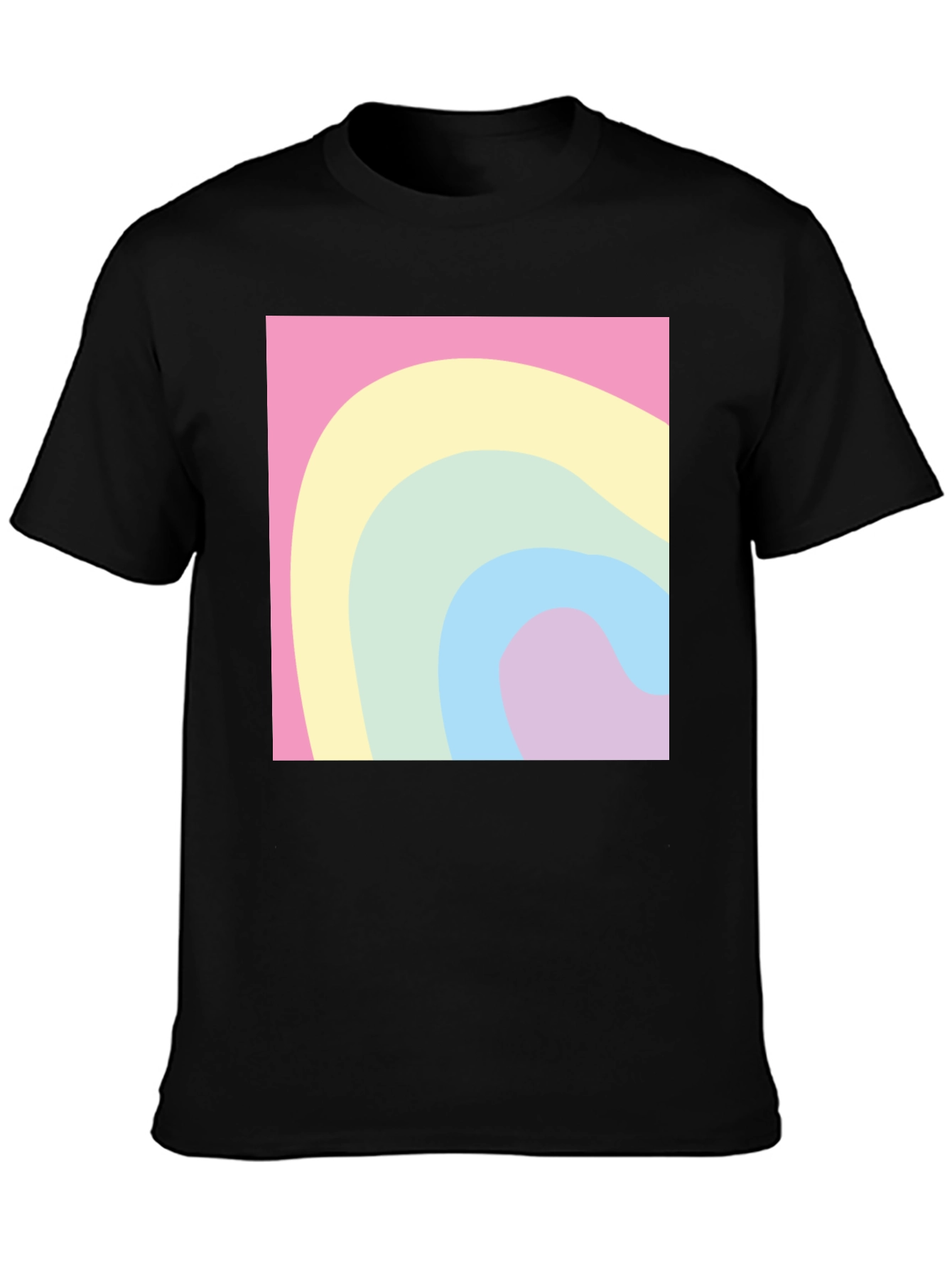 Pastel Wave Tee - Modern Graphic Comfort