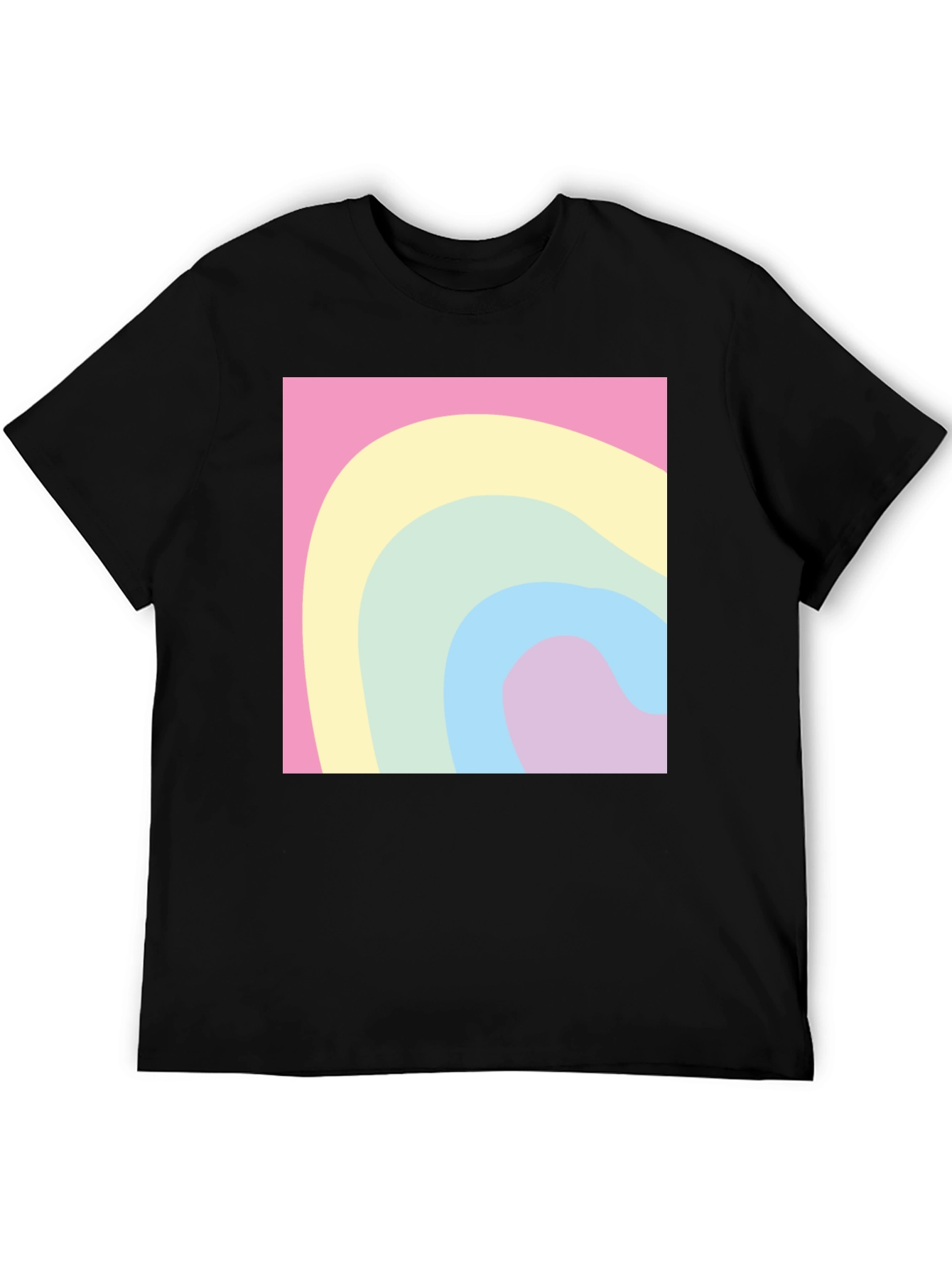 Pastel Wave Tee - Modern Graphic Comfort