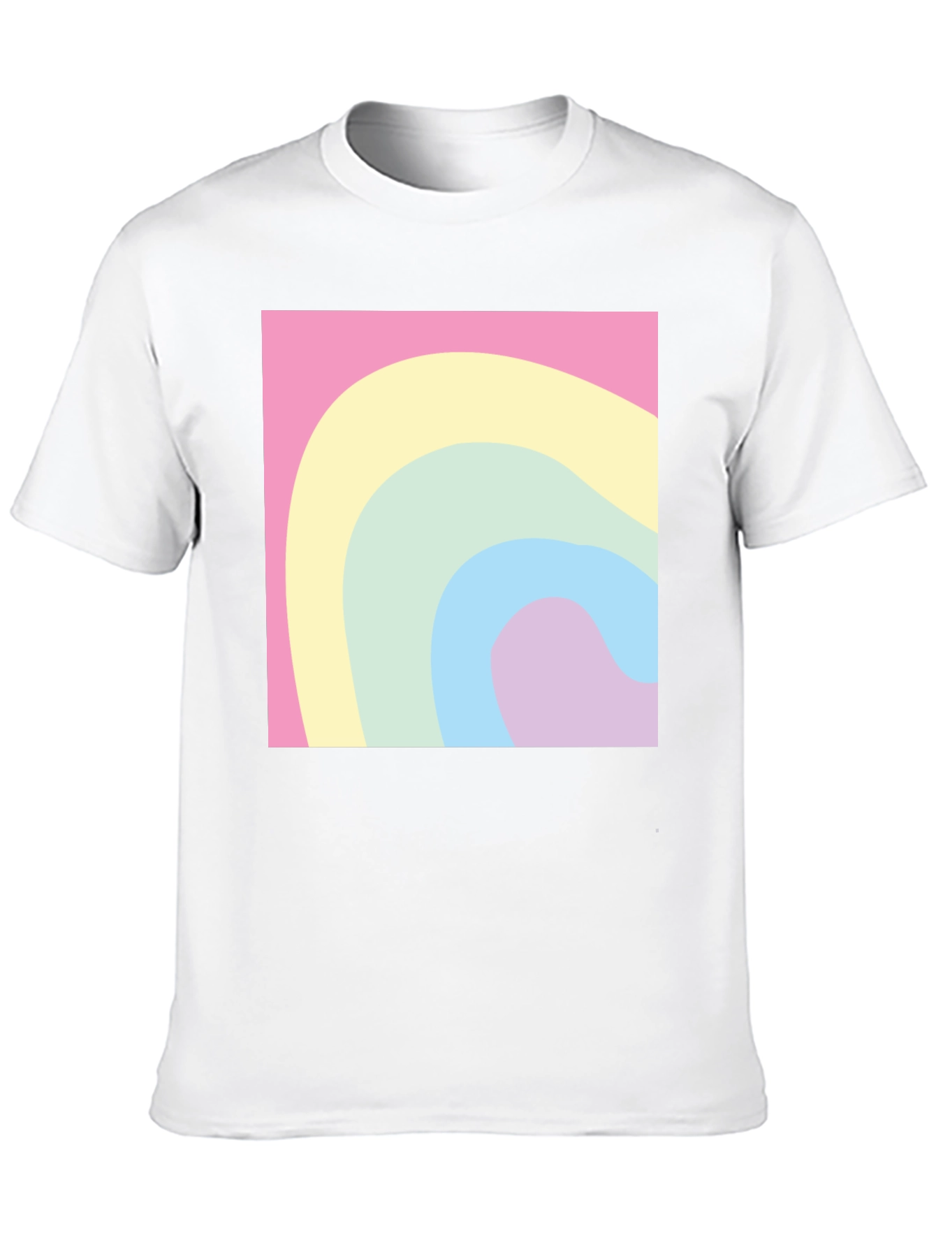 Pastel Wave Tee - Modern Graphic Comfort