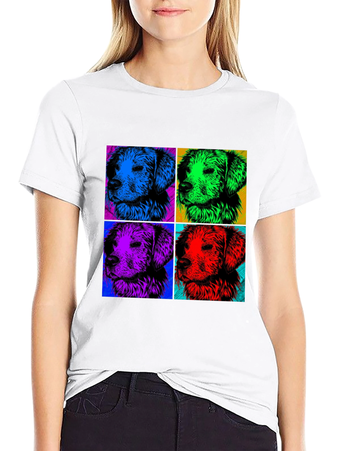 Pop Art Dog Portrait Graphic Tee