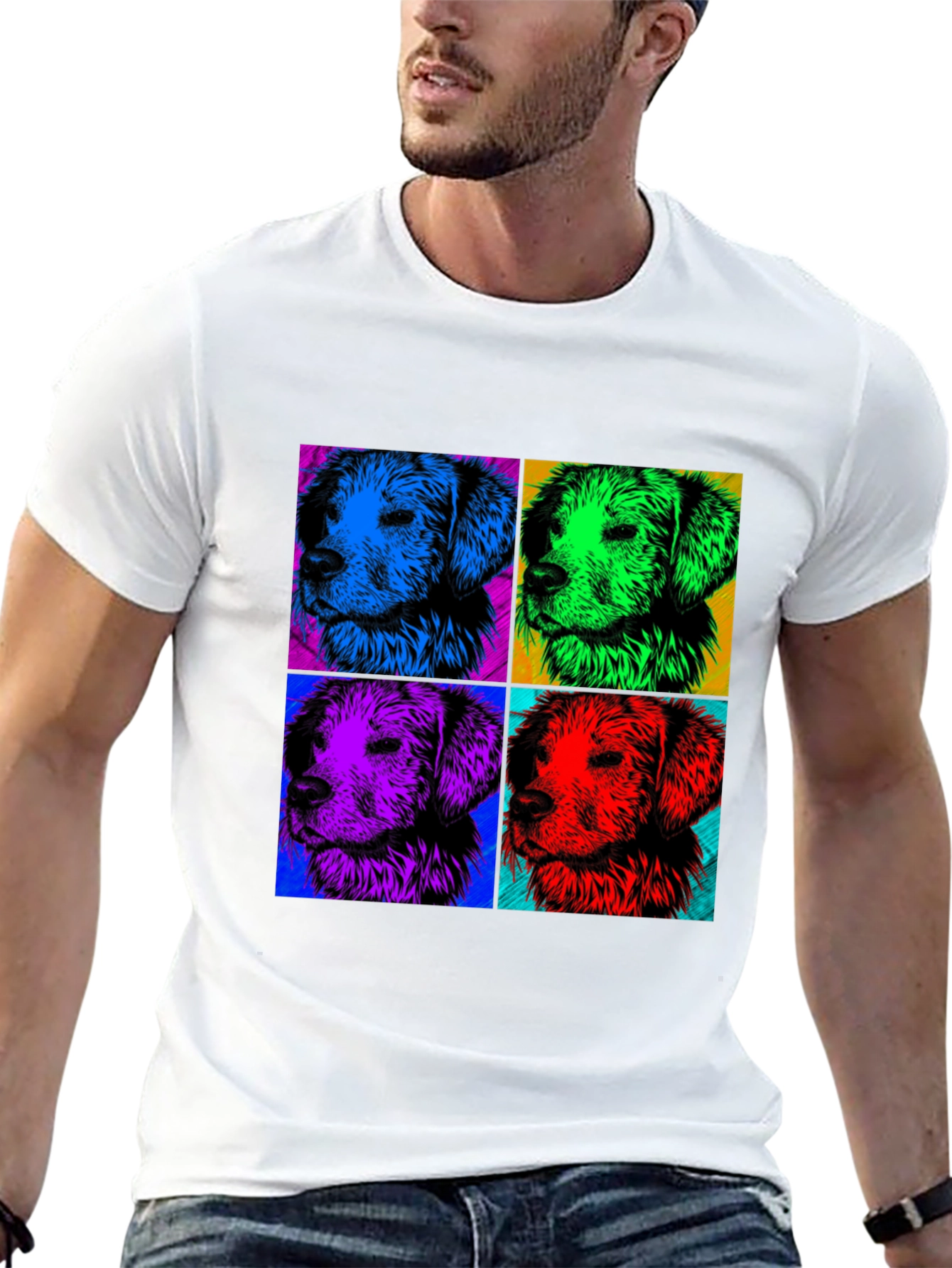 Pop Art Dog Portrait Graphic Tee