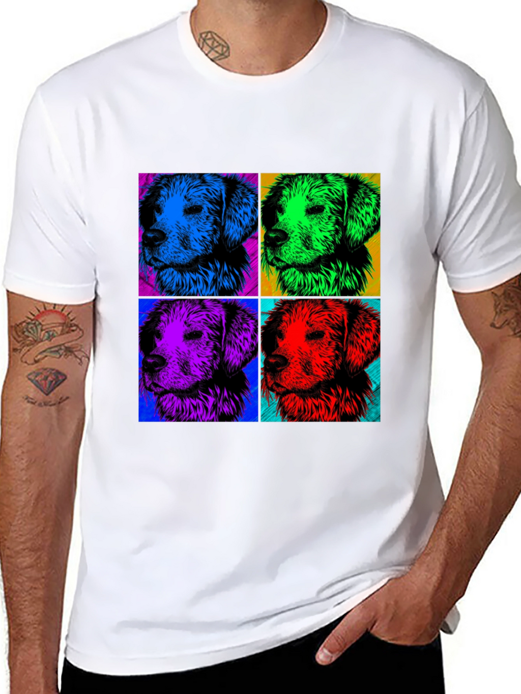 Pop Art Dog Portrait Graphic Tee