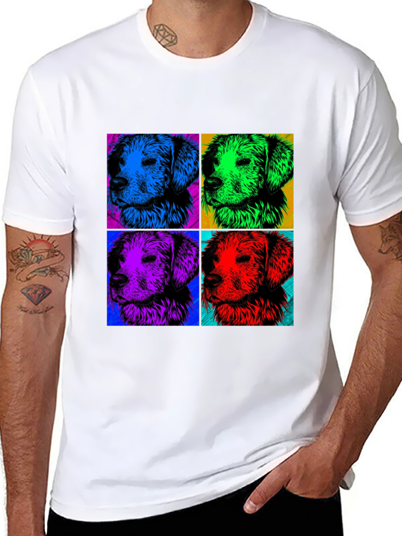 Pop Art Dog Portrait Graphic Tee