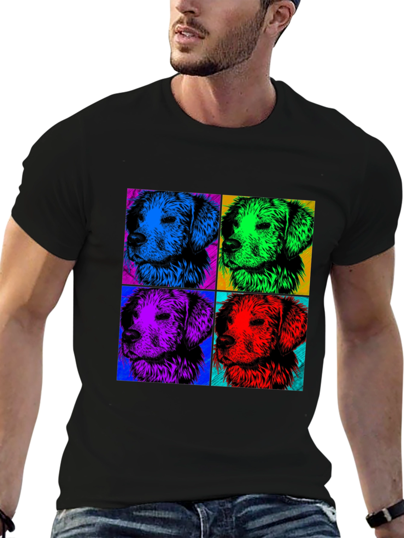 Pop Art Dog Portrait Graphic Tee